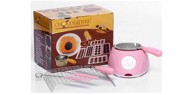 Rozi fondue set "Chocolatiere" za topljenje čokolade